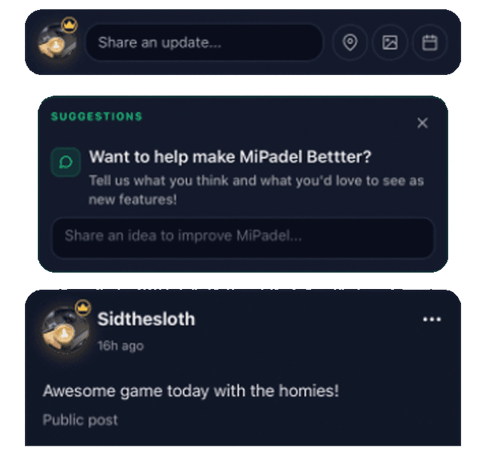 Publica updates en tu feed